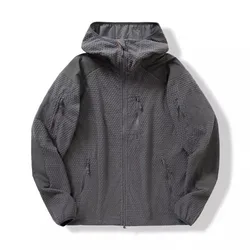 Chaqueta táctica forro polar con capucha camuflaje senderismo