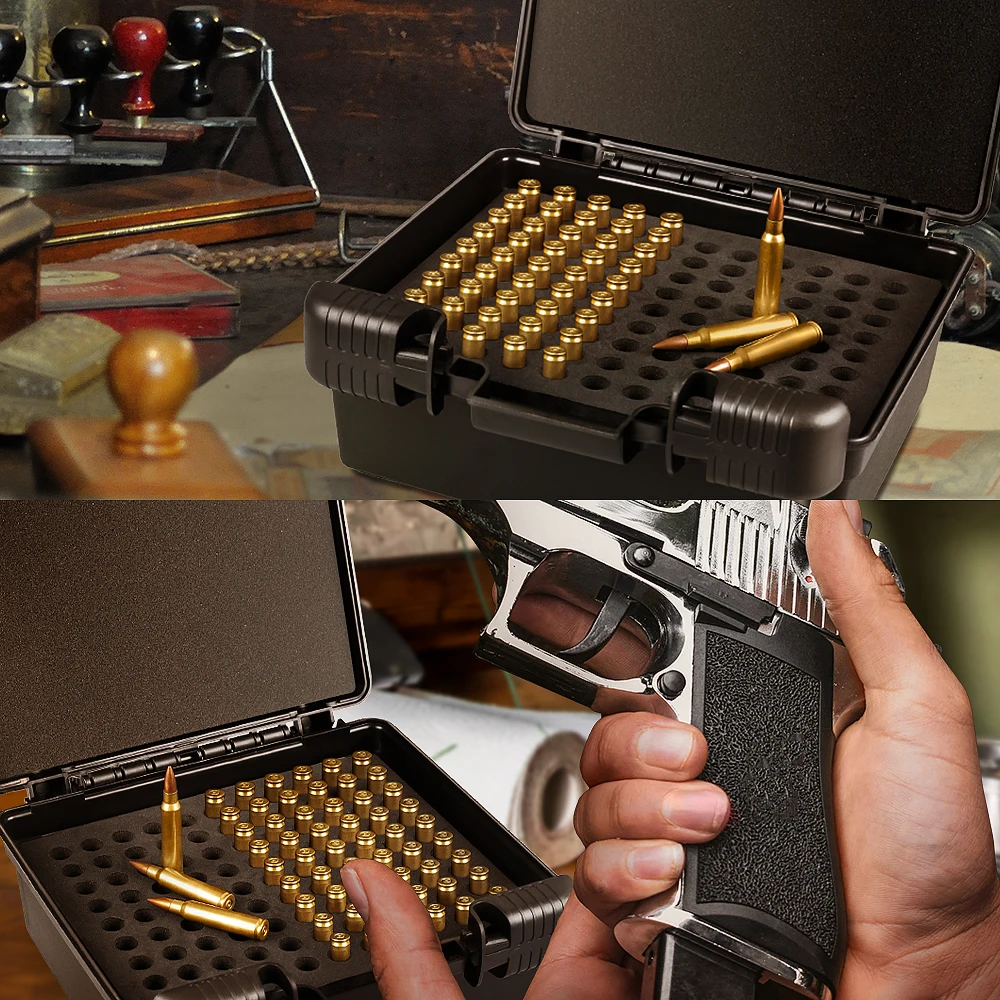 Caja de munición táctica con tapa abatible para rifles y pistolas - imagen 5