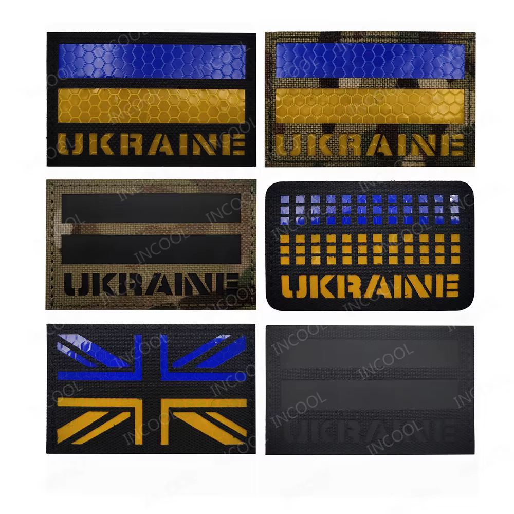 Parche táctico bordado Francotirador Ucraniano reflectante – Tipo Chevron - imagen 2