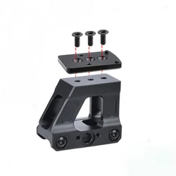 WADSN Base Picatinny aluminio elevada para rifle con punto rojo