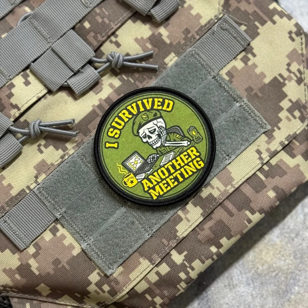 Parche táctico militar esqueleto soldado velcro mochila moral - imagen 4