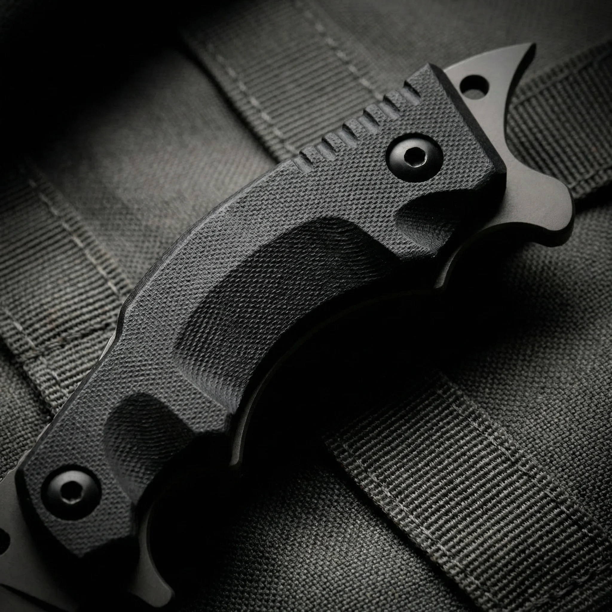 Cuchillo hoja fija táctico para exteriores con funda de emergencia - imagen 5