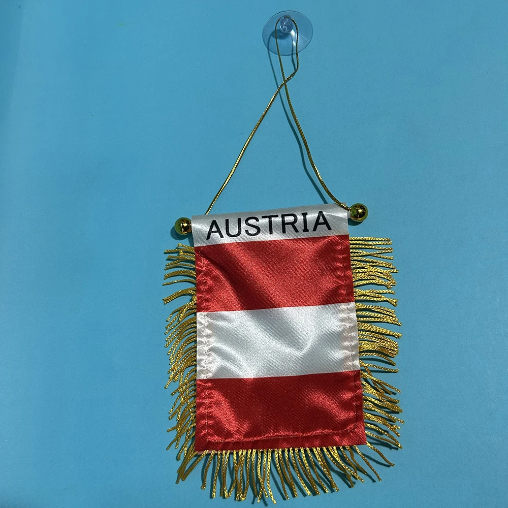 Bandera de Austria para coche colgante poliéster doble cara - imagen 2