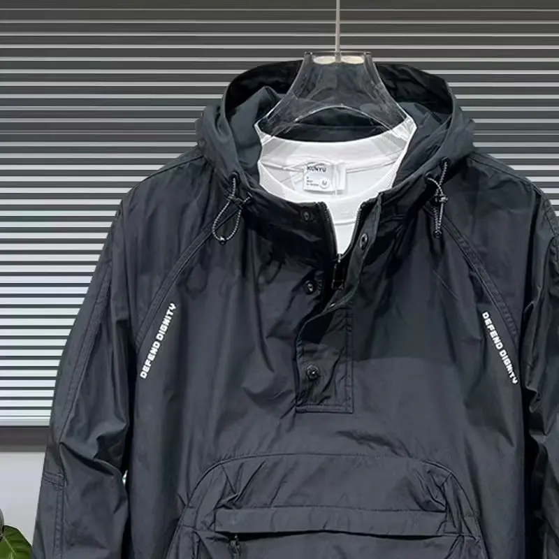 Chaqueta cortavientos senderismo hombre capucha casual - imagen 3