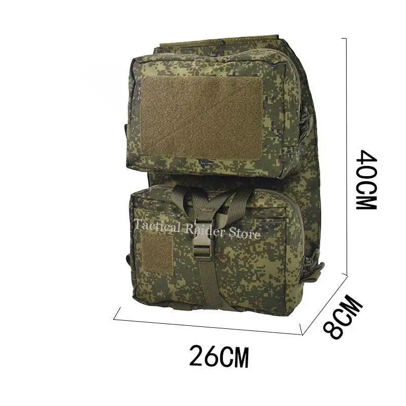 Chaleco táctico PA6 impermeable verde con bolsa de agua desmontable