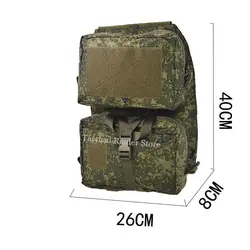 Chaleco táctico PA6 impermeable verde con bolsa de agua desmontable