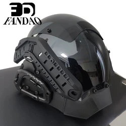 Máscara táctica cyberpunk – Protección facial airsoft acabado oscuro