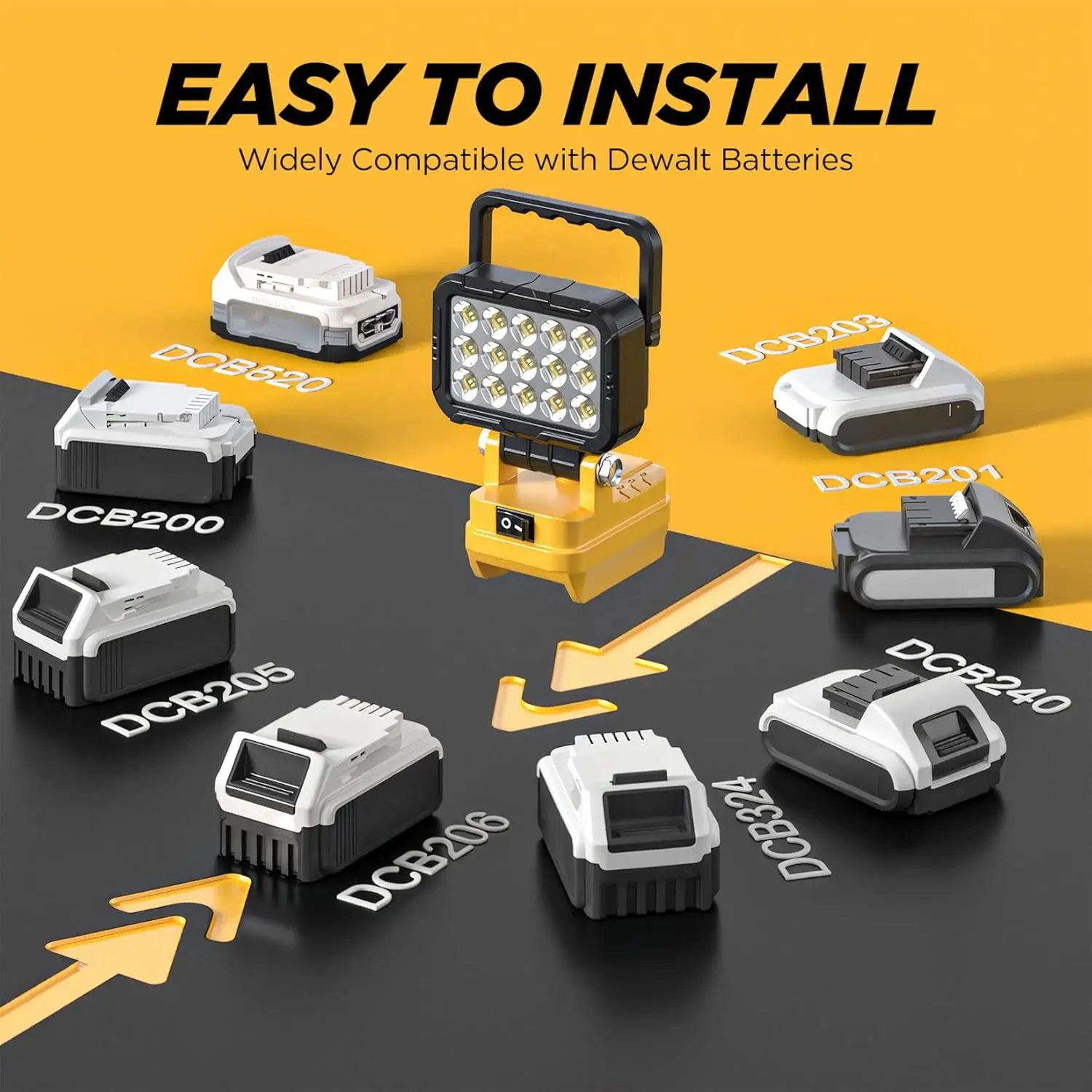 DeWalt lámpara de trabajo LED inalámbrica regulable con USB - imagen 2