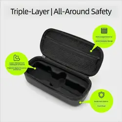 Estuche rígido para cámara con agarre lateral y bolsillo interior