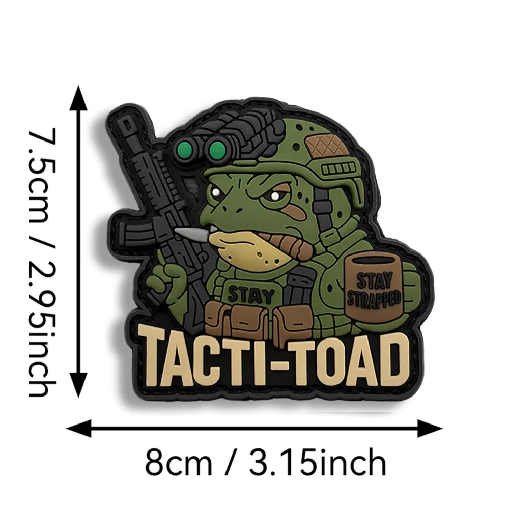 Parche táctico PVC sapo – Emblema moral con velcro
