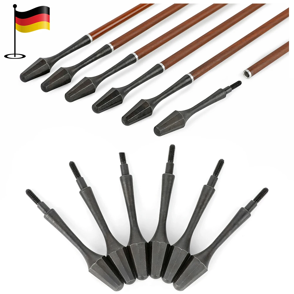 Puntas de flecha de acero alto carbono con rosca universal