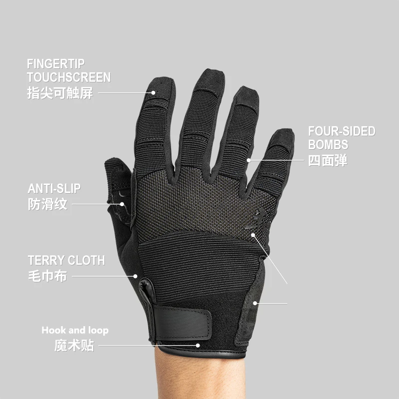 Guantes tácticos de tiro resistentes, transpirables, pantalla táctil - imagen 4