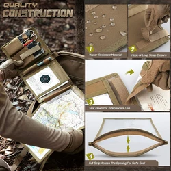 Bolsa táctica EDC plegable para mapas y herramientas utilitarias