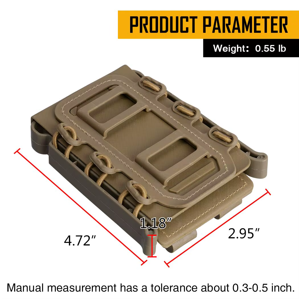 Bolsa porta cargadores BOOIU cinturón 5.56/7.62 M4 AR AK - imagen 3