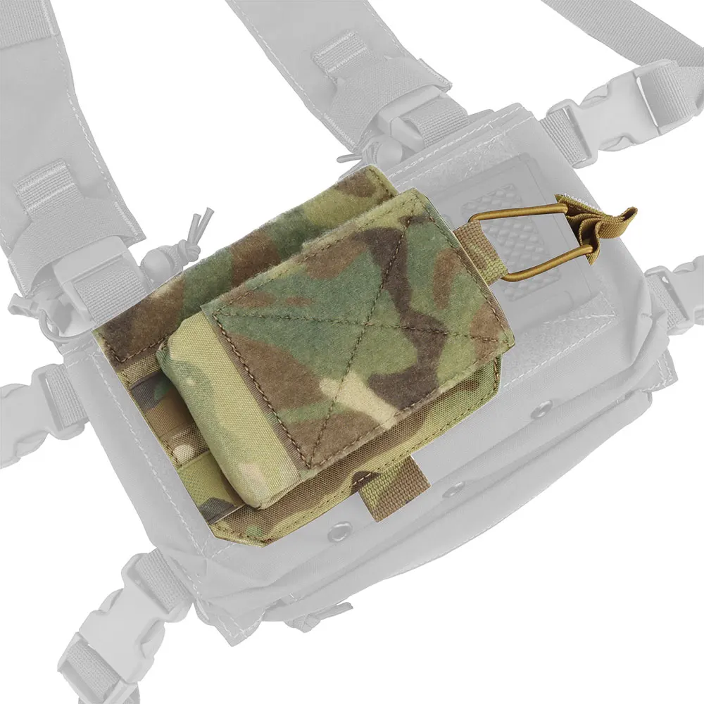 Bolsa táctica horizontal para cargador de rifle y portaplacas