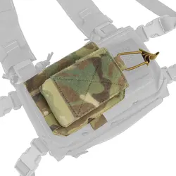 Bolsa táctica horizontal para cargador de rifle y portaplacas