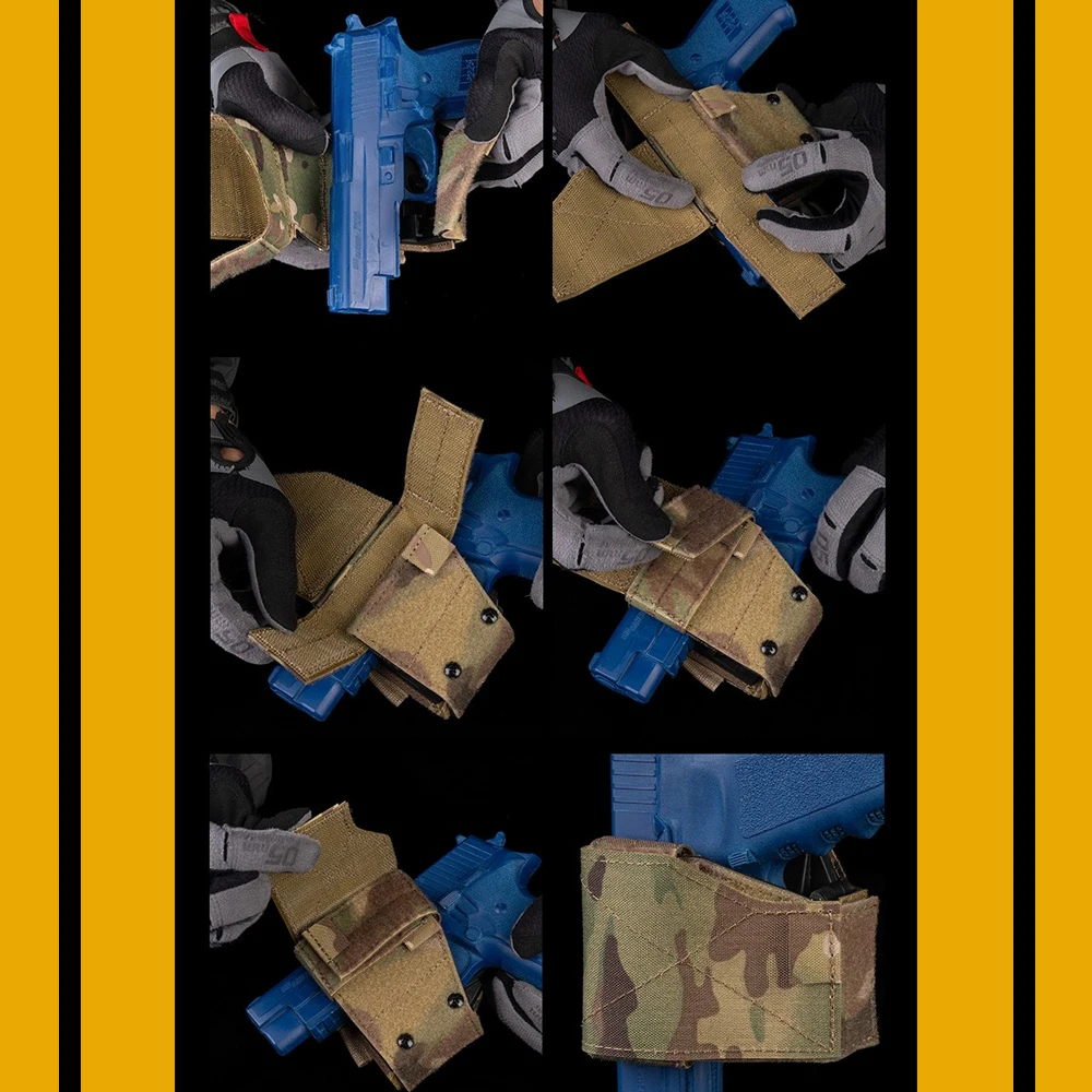 Funda táctica pistola zurda MOLLE – Extracción rápida universal - imagen 4