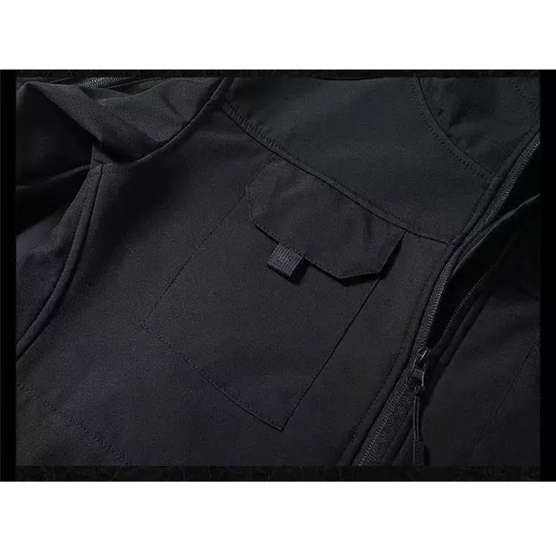 Chaqueta forro polar con capucha táctica militar resistente al viento - imagen 5