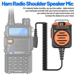 ABBREE AR-158 altavoz micrófono radio bidireccional con clip y volumen