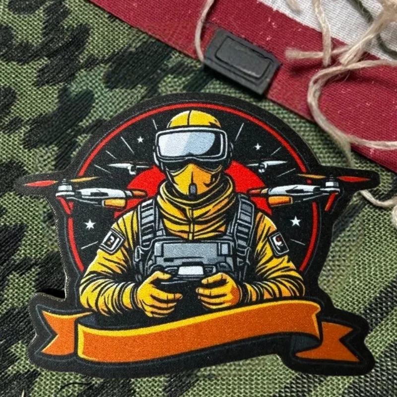 Parche táctico FPV operador piloto – gancho y bucle para chaleco - imagen 4