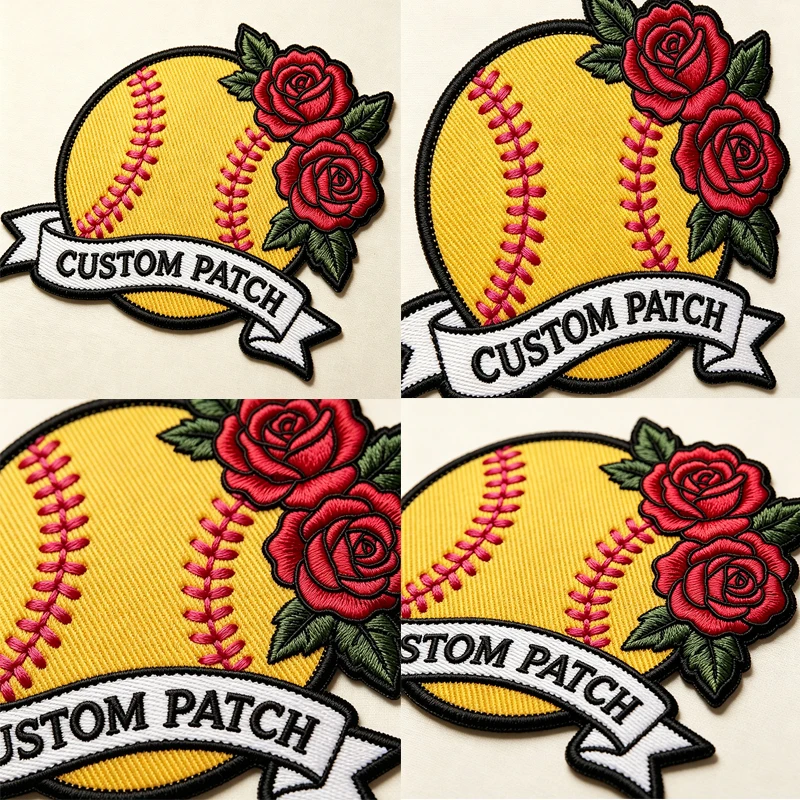 Parche termoadhesivo bordado personalizado Softbol para chaqueta - imagen 4