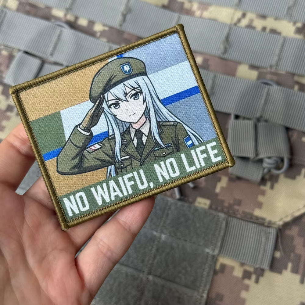 Parche táctico anime con gancho y bucle para mochila militar