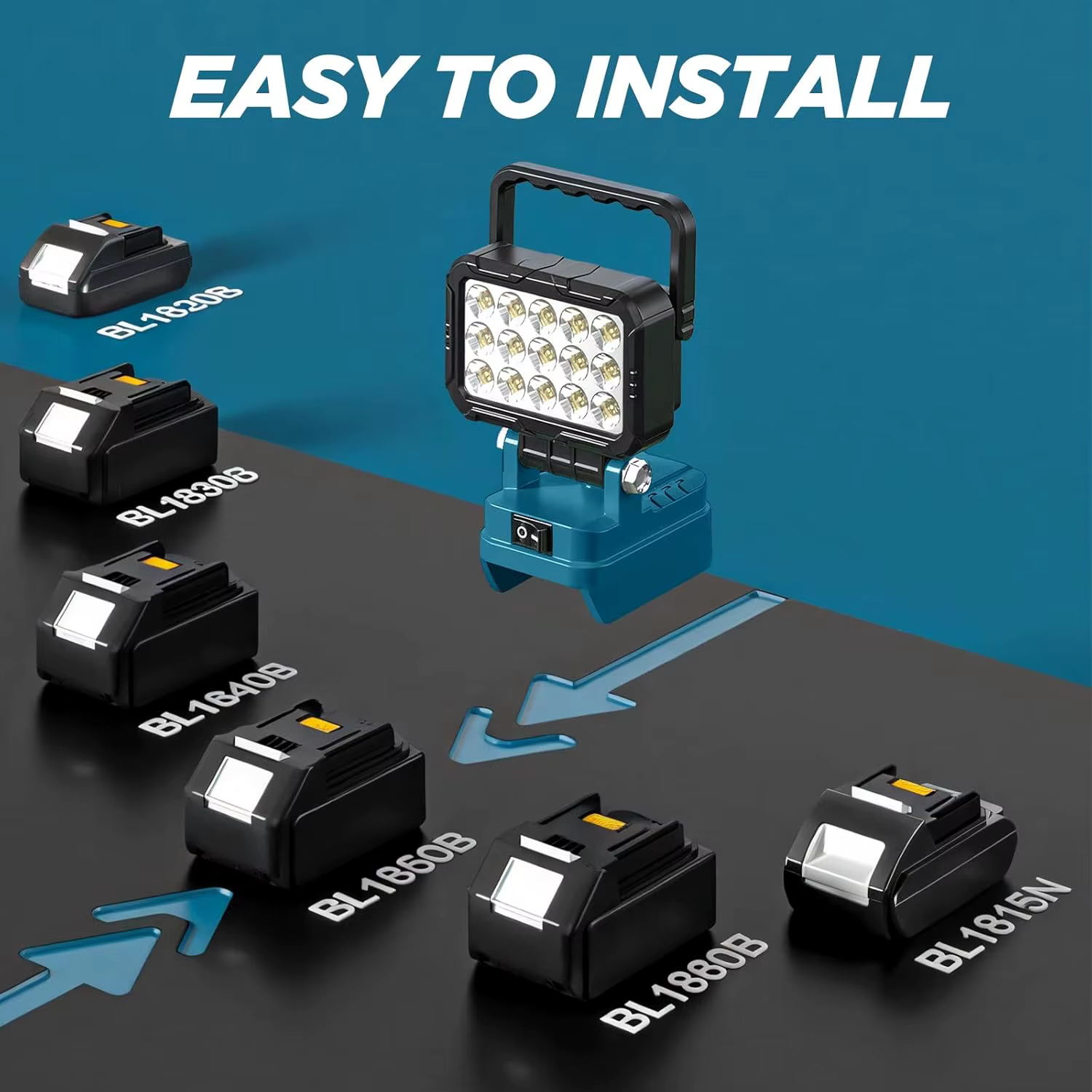 Lámpara de trabajo LED Makita inalámbrica con USB y batería no incluida - imagen 2