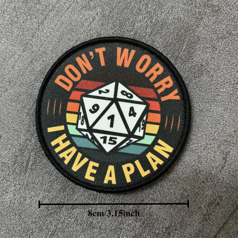 Parche táctico Don't Worry I Have A Plan – Moral bordado - imagen 2