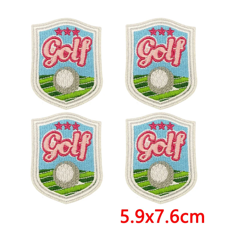 Parches termoadhesivos bordados golf rosa para decorar ropa - imagen 5