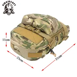 Chaleco táctico MOLLE 1000D nailon impermeable, mochila ligera