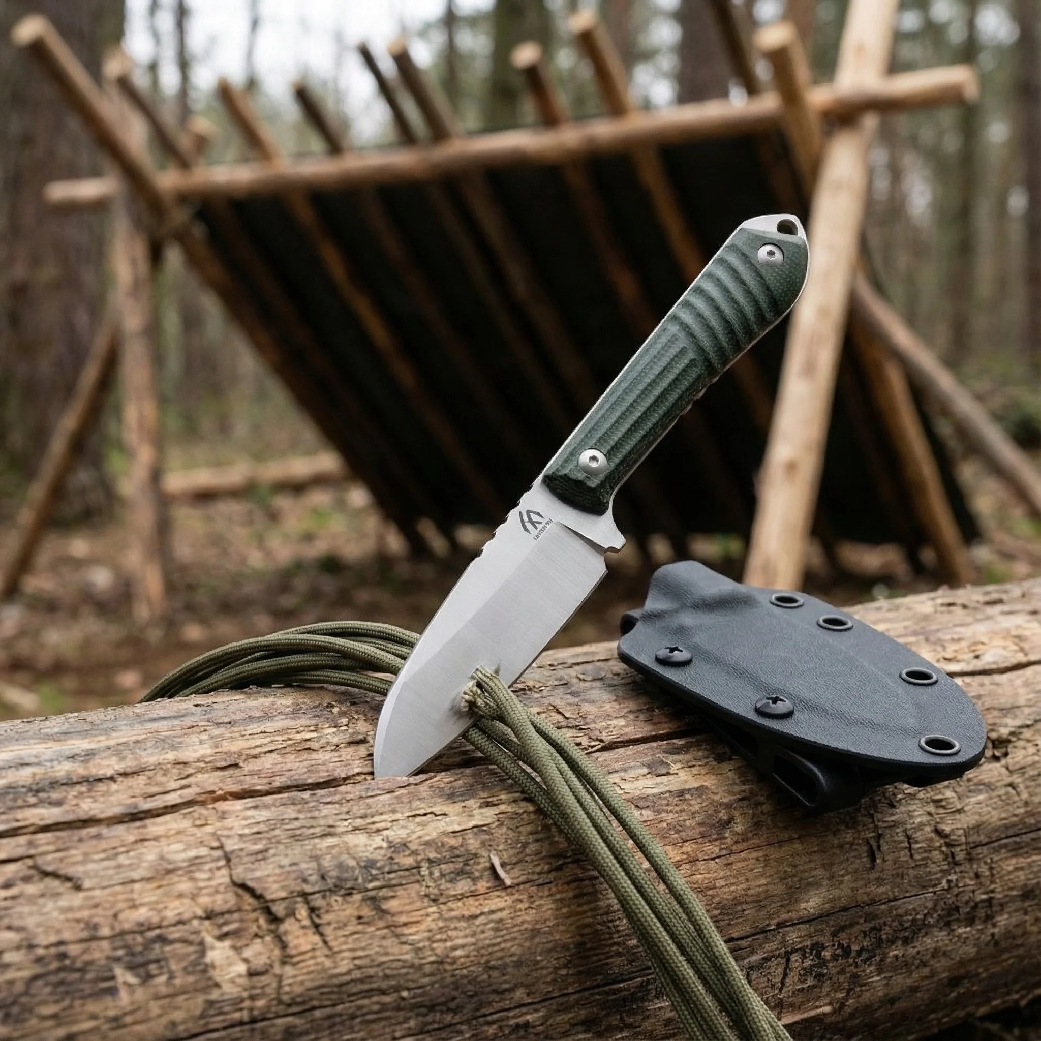 Cuchillo táctico de exteriores con mango G10 y funda duradera - imagen 3