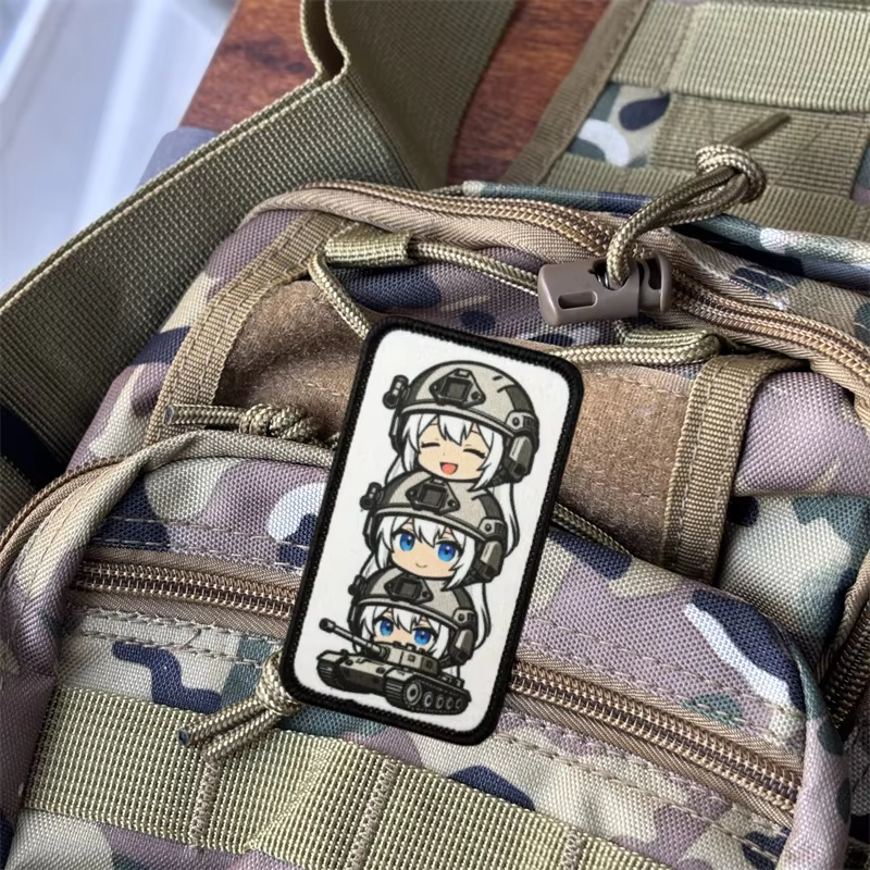 Parche táctico anime con insignia moral gancho y bucle para ropa - imagen 5