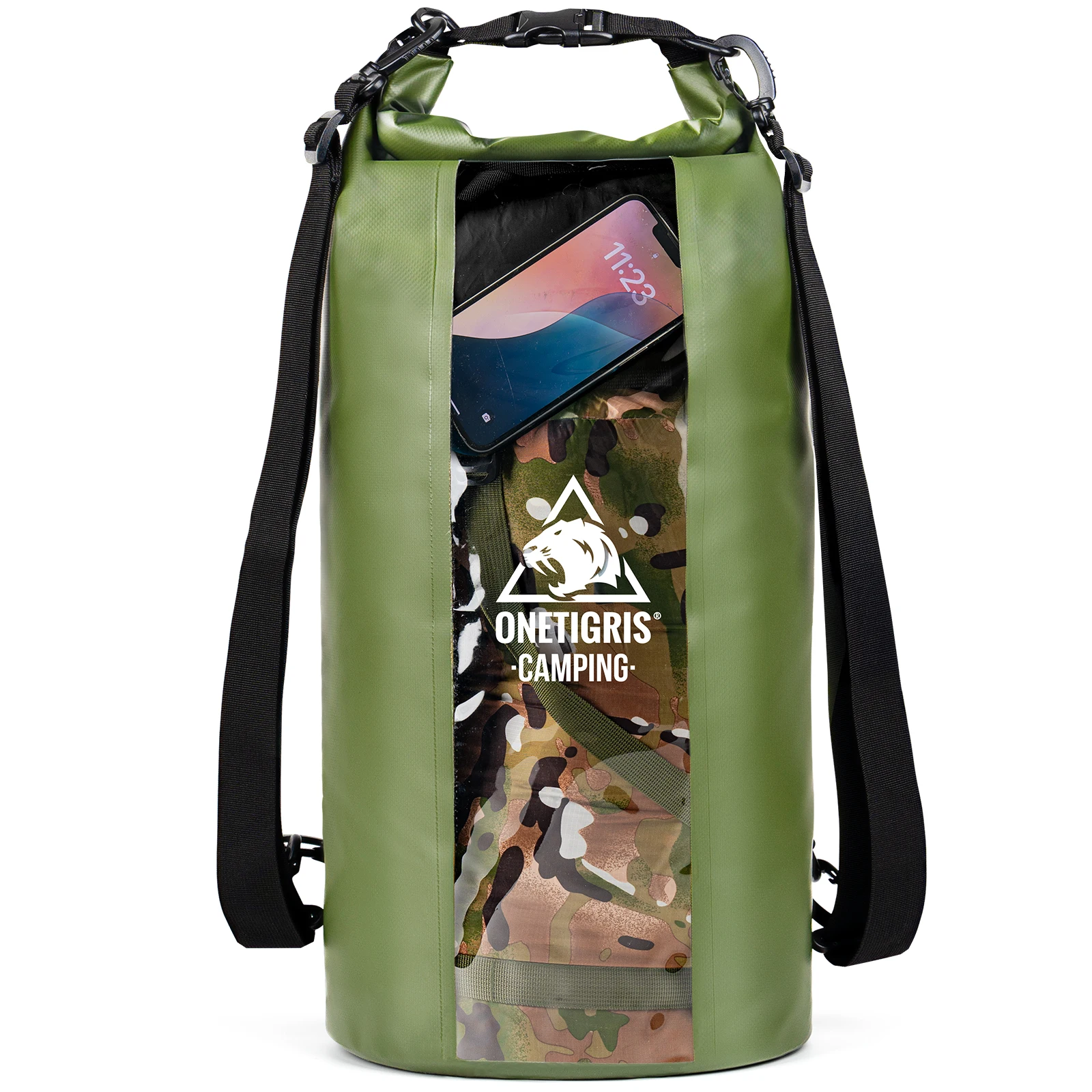 OneTigris Mochila impermeable enrollable roll-top bolsa seca