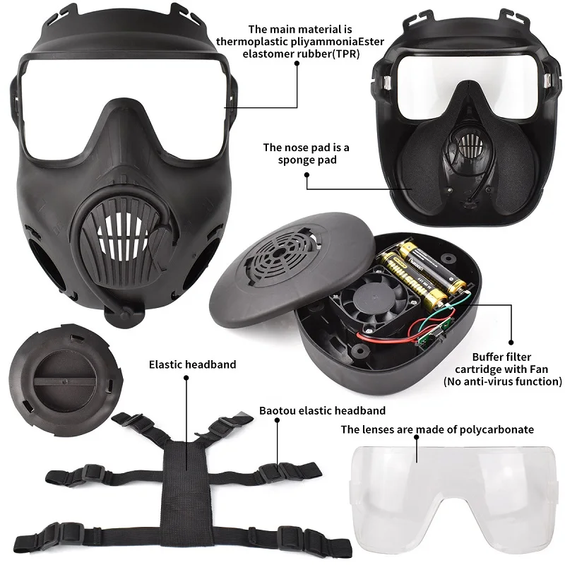 Máscara de gas de simulación M50 táctica para cosplay SEALs - imagen 2