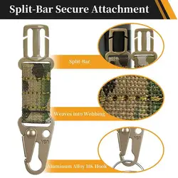 HK gancho MOLLE tipo mosquetón de aluminio para mochila y chaleco