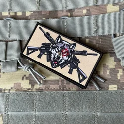 Parche táctico insignia moral lobo con gancho y bucle para brazalete