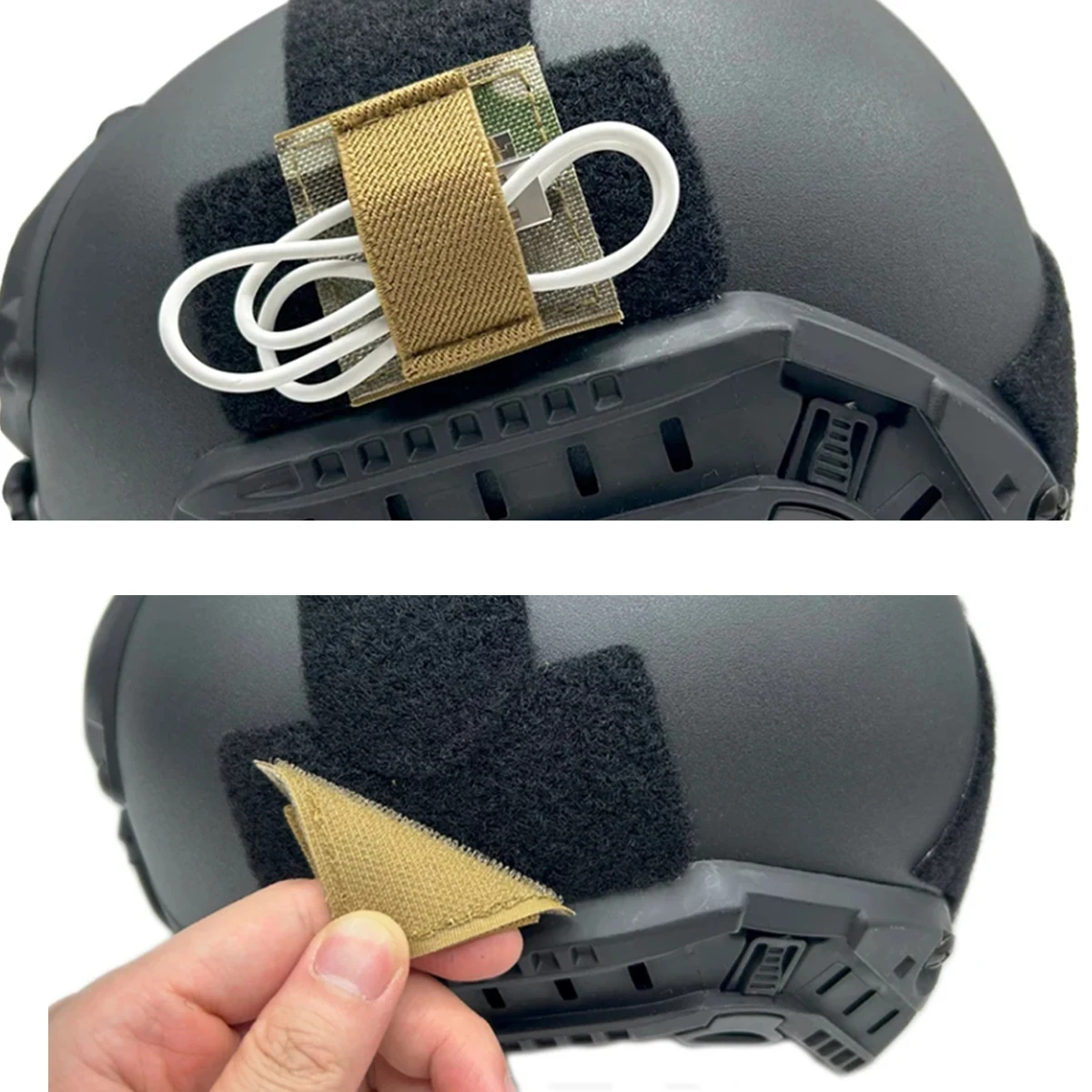 Correa de almacenamiento con Velcro para casco y cables - imagen 5
