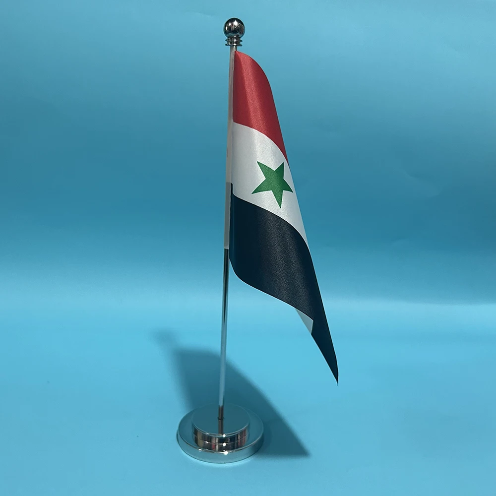 SKY FLAG Bandera de Siria 14x21cm polyester – Decoración escritorio