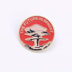 Broche esmaltado táctico insignia circular para solapa y mochila