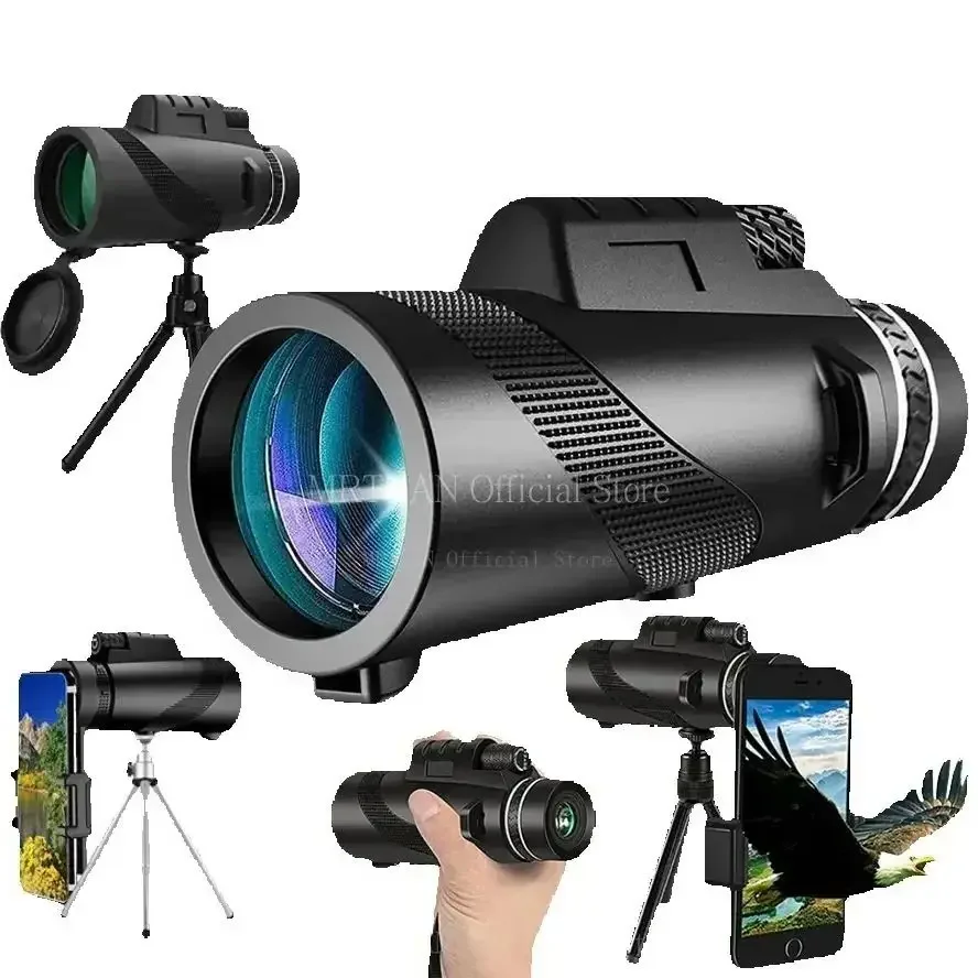Telescopio monocular HD con zoom, largo alcance para caza y acampada - imagen 3
