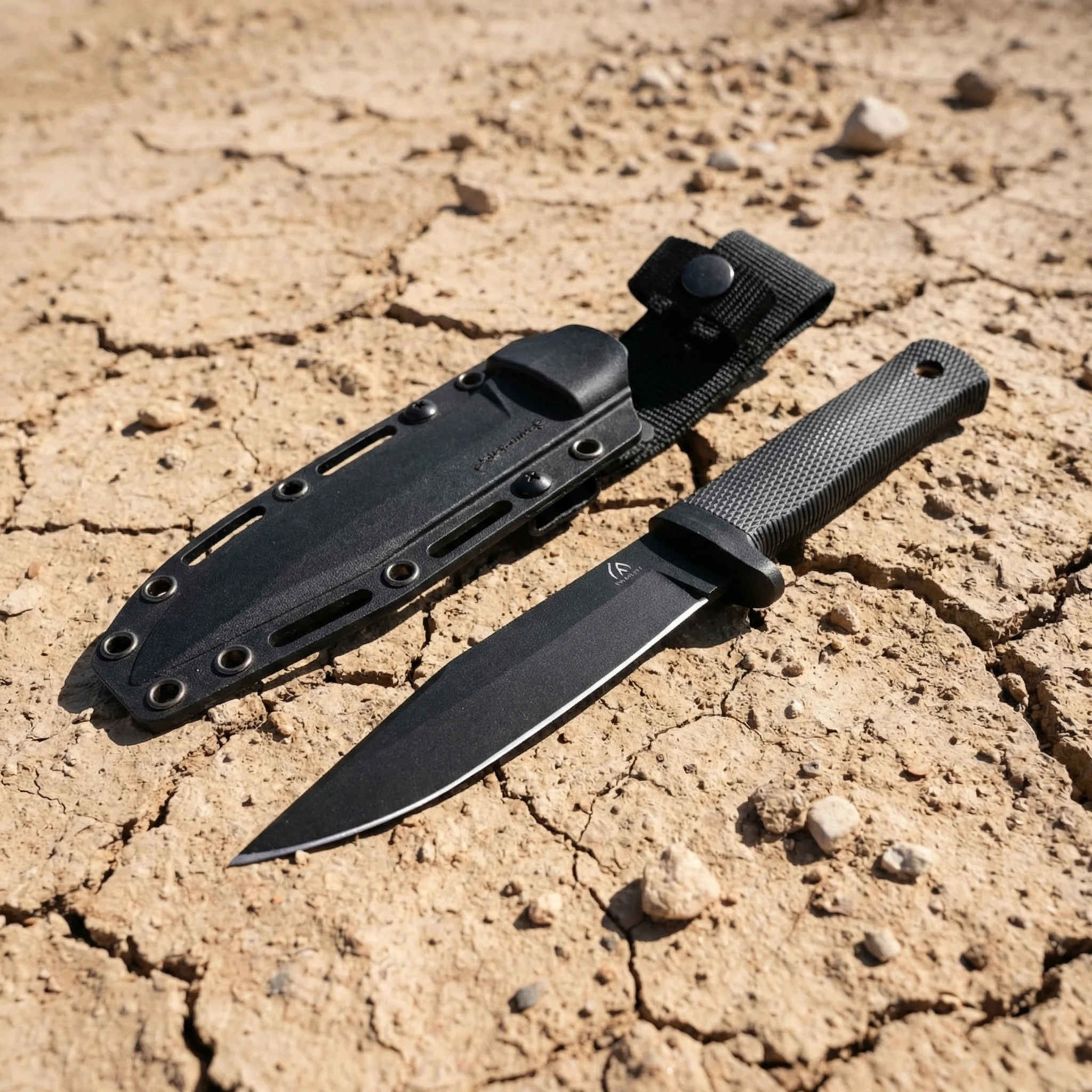 Cuchillo fijo para exteriores de acero portátil – emergencia con funda - imagen 3