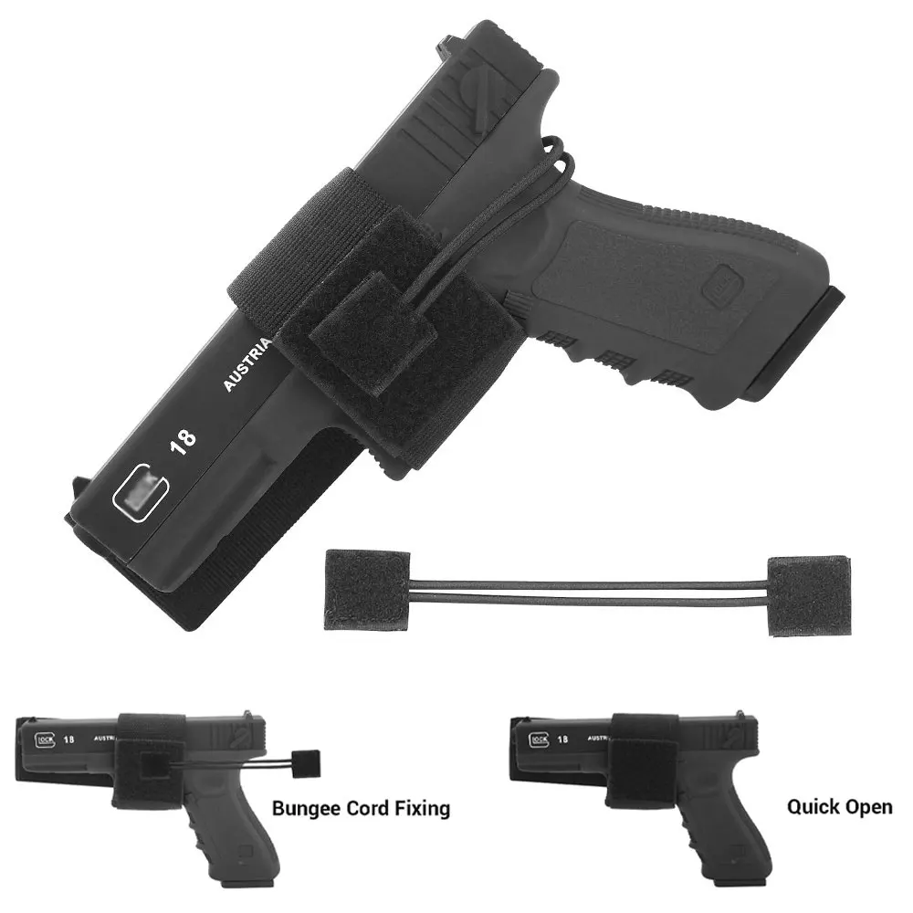 Funda táctica para pistola oculta extracción rápida gancho y bucle - imagen 3