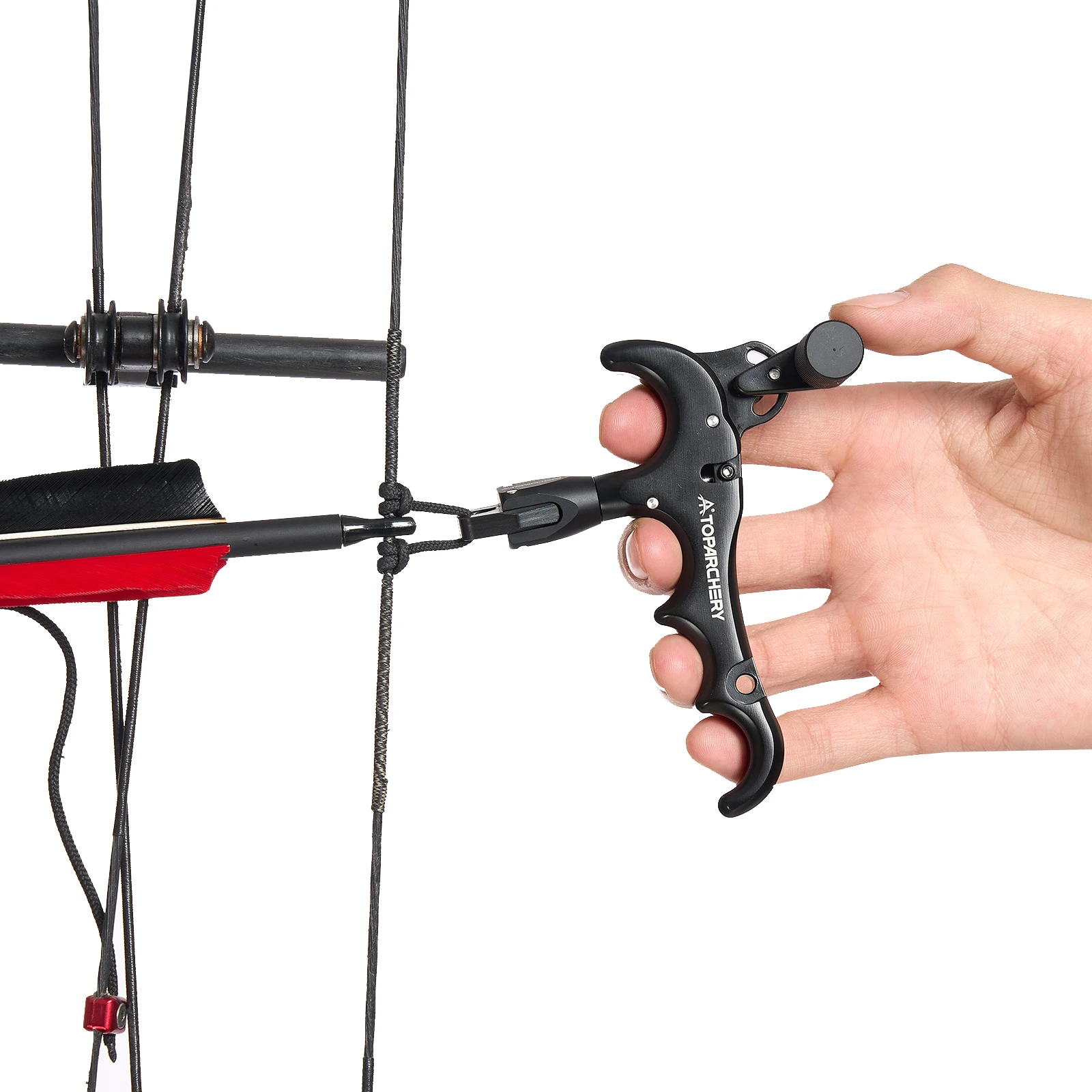Toparchery Arco Compuesto 360 Liberación 4 Dedos Ajustable Caza Tiro