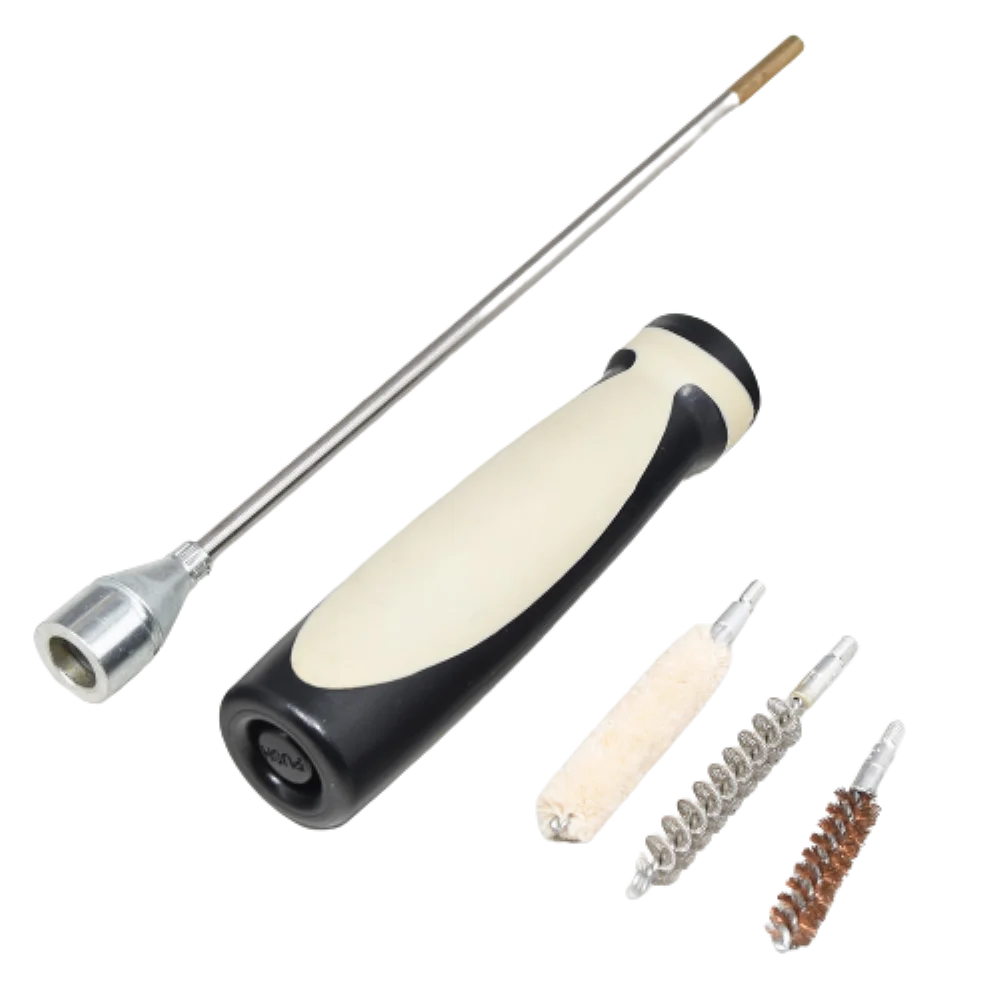 Kit compacto con sistema de varilla giratoria 360 para limpieza de pistolas