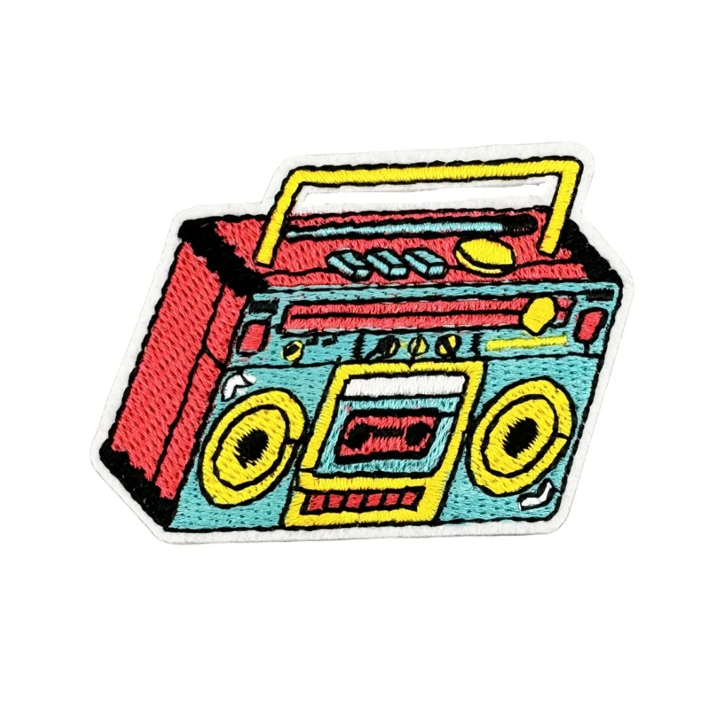 Parche termoadhesivo bordado emblema radio retro estilo europeo - imagen 5