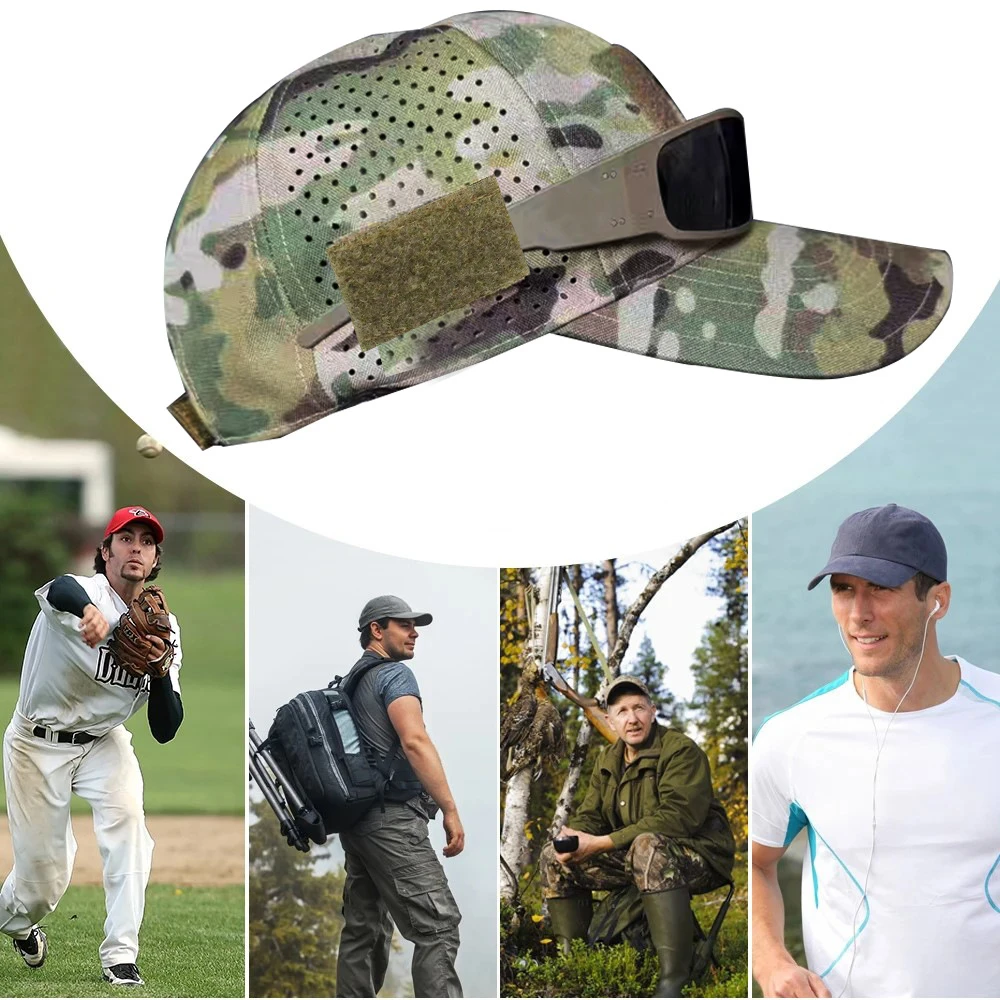 Gorra táctica de béisbol ripstop con visera ventilada para exterior