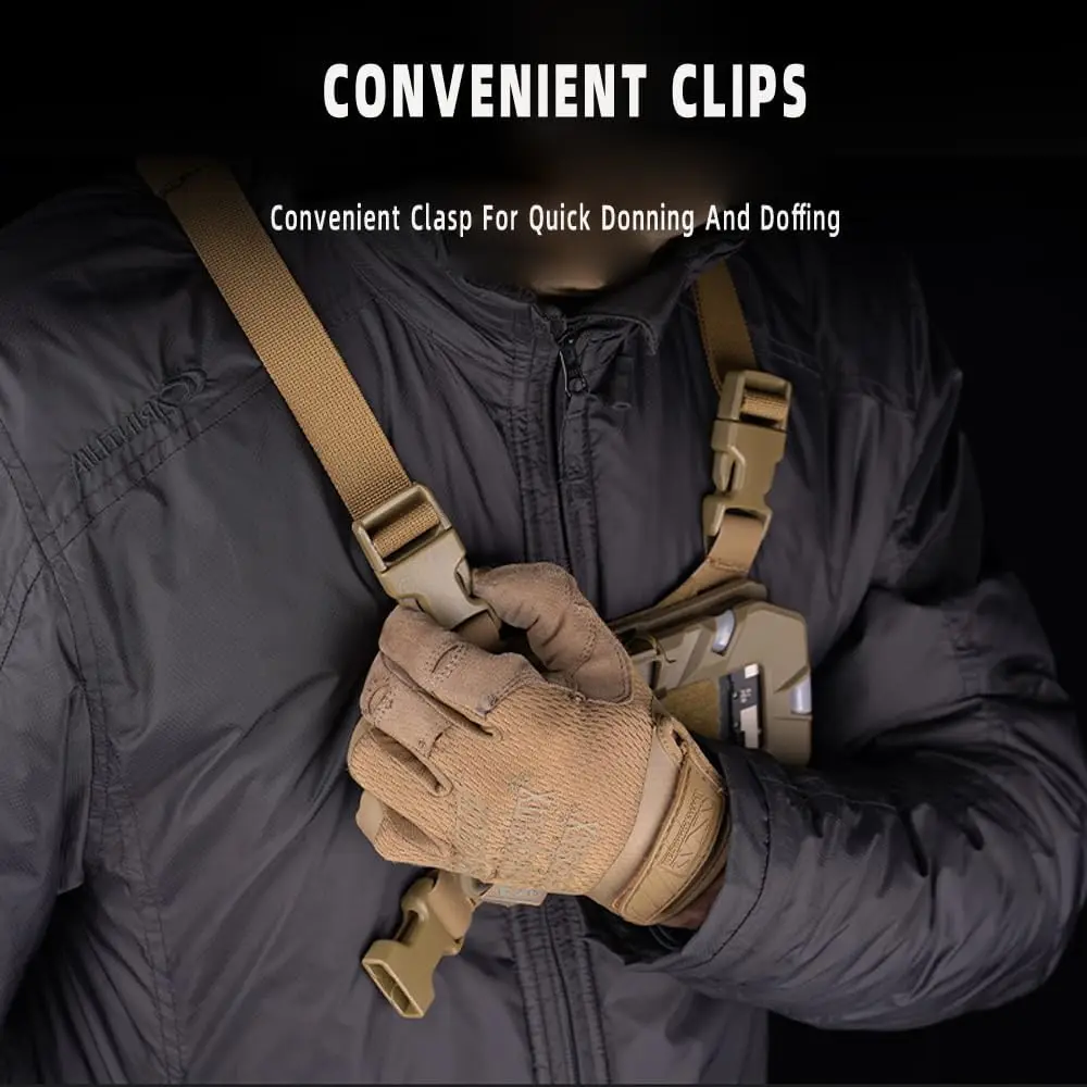 Funda MOLLE para smartphone con correa y clip de pecho táctico - imagen 5