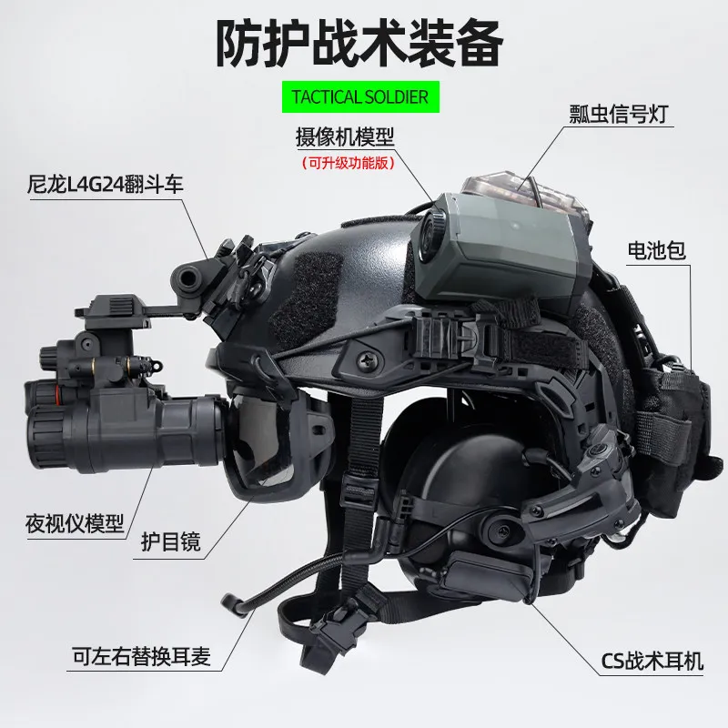 Casco táctico FAST airsoft con riel NVG GPNVG18/PVS31 - imagen 2