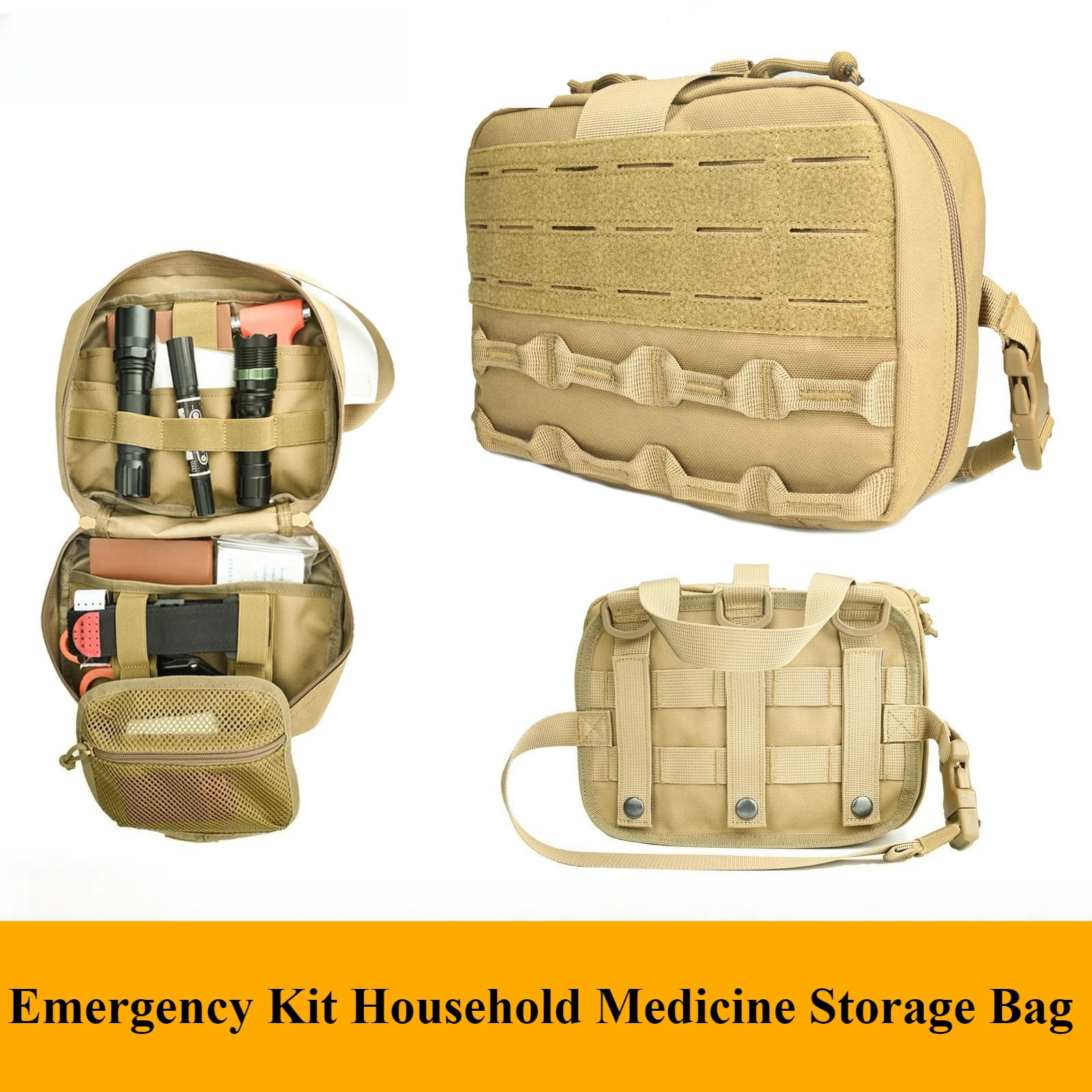 Bolsa médica táctica MOLLE para emergencias y primeros auxilios - imagen 4