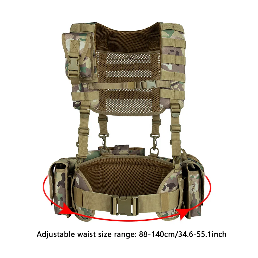 Chaleco de camuflaje con diseño orientado a adiestramiento al aire libre